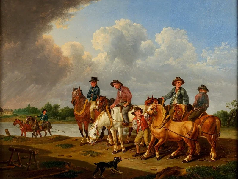 1782-Johann, II Dallinger von Dalling - Alzaia percorsa da cavalli